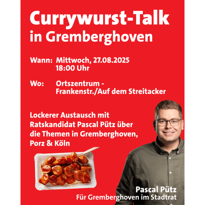 🍟🌭 Currywurst-Talk in Gremberghoven&nbsp;🌭🍟